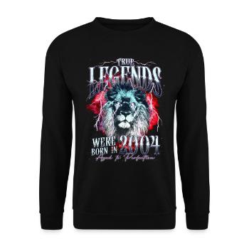 Legends were born in 2004 - Unisex Sweatshirt - black - Front - Alina (178cm) & Michal (187cm)