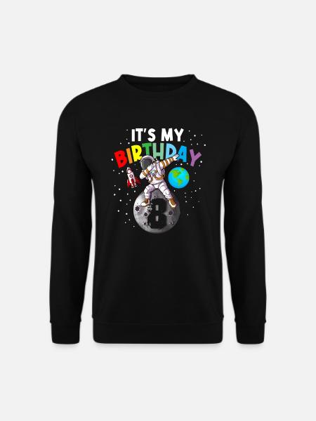 8. Geburtstag auf dem Mond Kinder It’s my Birthday - Unisex Pullover - Schwarz