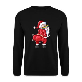 Père Noël Twerking Twerk Dancing LGBTQ Lunettes de soleil - Sweat-shirt Unisexe - noir - Devant - Alina (178cm) & Michal (187cm)