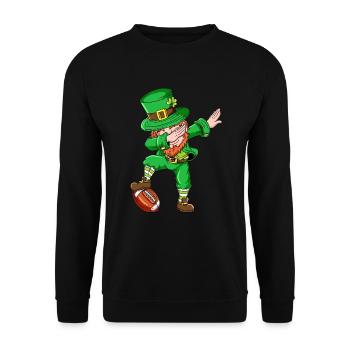 Sports Dab St Patricks Goblin Football Dabbing - Sweat-shirt Unisexe - noir - Devant - Alina (178cm) & Michal (187cm)