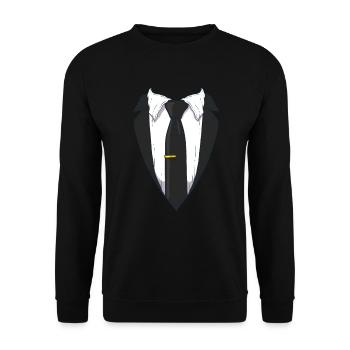 Costume Costume Enfant Costume Fun Cadeau Partenaire Tenue - Sweat-shirt Unisexe - noir - Devant - Alina (178cm) & Michal (187cm)