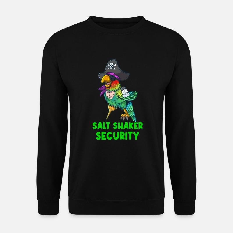 Lustiger Piraten Papagei Salt Shaker Security - Unisex Pullover - Schwarz