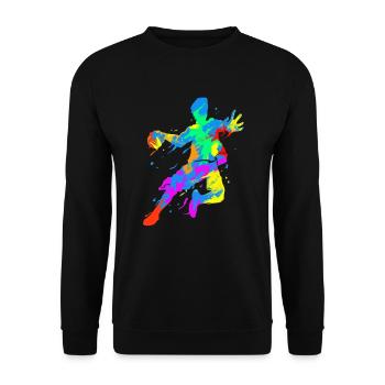 Tenue de fan de handball Entraîneur Gardien de but Handball Club - Sweat-shirt Unisexe - noir - Devant - Alina (178cm) & Michal (187cm)
