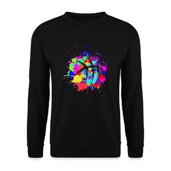 Basketball Basketballspieler Überraschungsoutfit - Unisex Pullover - Schwarz - Vorne - Alina (178cm) & Michal (187cm)