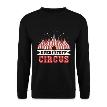 Event Personal Circus Birthday Party Circus - Unisex Sweatshirt - black - Front - Alina (178cm) & Michal (187cm)