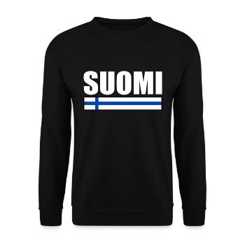 Suomi - Unisex Pullover - Schwarz - Vorne - Alina (178cm) & Michal (187cm)