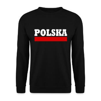 Polska - Unisex Sweatshirt - black - Front - Alina (178cm) & Michal (187cm)