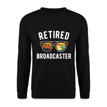 Retired Broadcaster Beach Vibes Design - Unisex Sweatshirt - black - Front - Alina (178cm) & Michal (187cm)
