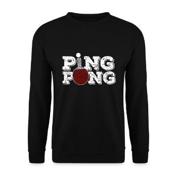 Tennis de table Ping Pong - Sweat-shirt Unisexe - noir - Devant - Alina (178cm) & Michal (187cm)