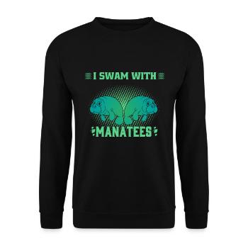Ich Schwamm Mit Seekühen Wassertiere Seekühe - Unisex Pullover - Schwarz - Vorne - Alina (178cm) & Michal (187cm)