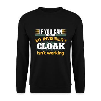 My invisible coat doesn't work - Unisex Sweatshirt - black - Front - Alina (178cm) & Michal (187cm)