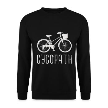 Cycopath Damen Frauen Fahrrad Fahrrad Cycopath - Unisex Pullover - Schwarz - Vorne - Alina (178cm) & Michal (187cm)