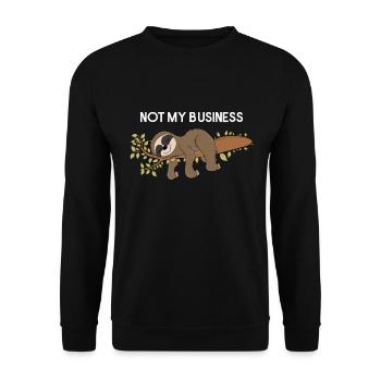 Paresseux Not My Business Paresseux Paresseux - Sweat-shirt Unisexe - noir - Devant - Alina (178cm) & Michal (187cm)