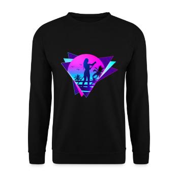 SUP board paddleboarding paddel supboard Stand Up - Unisex Pullover - Schwarz - Vorne - Alina (178cm) & Michal (187cm)