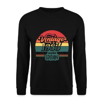 Vintage 1983 Limited edition - Sweat-shirt Unisexe - noir - Devant - Alina (178cm) & Michal (187cm)