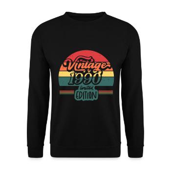 Vintage 1990 Limited edition - Unisex Sweatshirt - black - Front - Alina (178cm) & Michal (187cm)