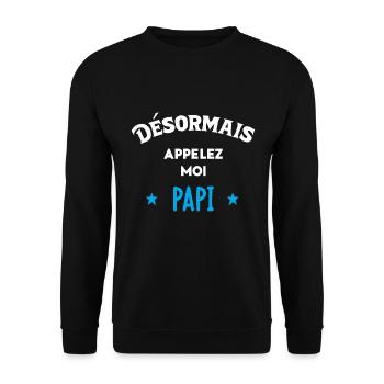 Idée D'Annonce De Grossesse - Sweat-shirt Unisexe - noir - Devant - Alina (178cm) & Michal (187cm)