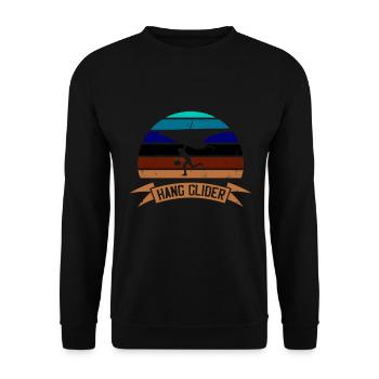 Hanggleiter Drachenflieger Deltasegler - Unisex Pullover - Schwarz - Vorne - Alina (178cm) & Michal (187cm)