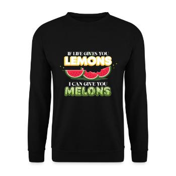 funny joke about plastic surgeons, - Unisex Sweatshirt - black - Front - Alina (178cm) & Michal (187cm)