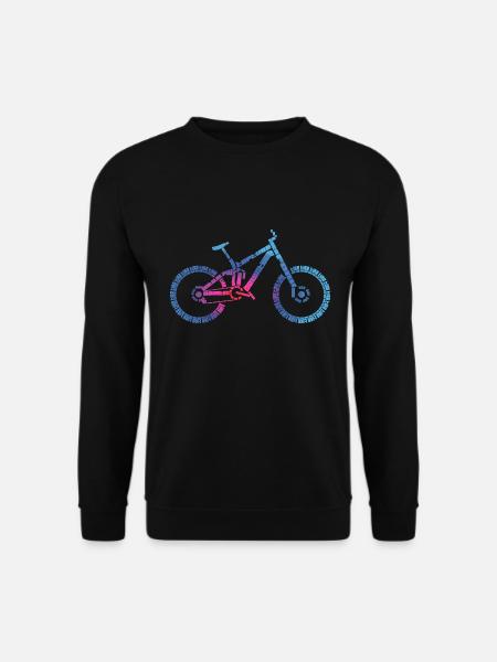Enduro Bike MTB Anatomy - Unisex Sweatshirt - black