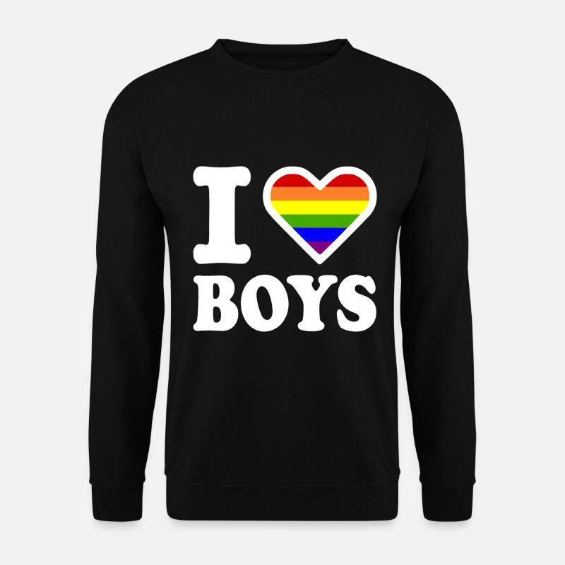 I love boys - Unisex Sweatshirt - black