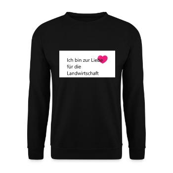zu liebe der landwirtschaft - Unisex Pullover - Schwarz - Vorne - Alina (178cm) & Michal (187cm)