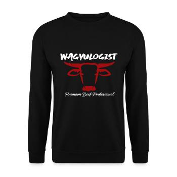 Wagyulogist Premium Beef Professional Japon - Sweat-shirt Unisexe - noir - Devant - Alina (178cm) & Michal (187cm)