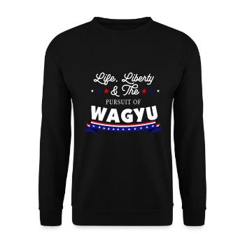 Life, Liberty and the Pursuit of Japanese - Unisex Sweatshirt - black - Front - Alina (178cm) & Michal (187cm)