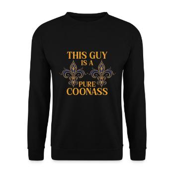Ce gars est une pure fierté et charisme de Coonass - Sweat-shirt Unisexe - noir - Devant - Alina (178cm) & Michal (187cm)
