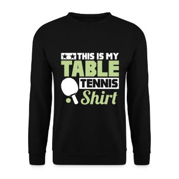 C’est mon tennis de table - Sweat-shirt Unisexe - noir - Devant - Alina (178cm) & Michal (187cm)