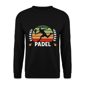 Padel Tennis Paddle Paddle Ball Padel Platform - Unisex Sweatshirt - black - Front - Alina (178cm) & Michal (187cm)