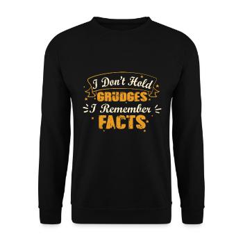 Je n’ai pas de rancune, je me souviens des faits - Sweat-shirt Unisexe - noir - Devant - Alina (178cm) & Michal (187cm)
