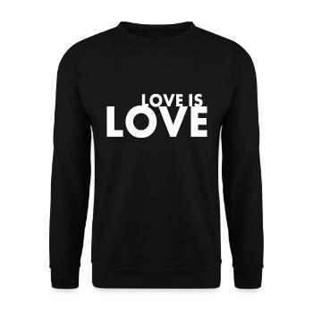Love is love - Sweat-shirt Unisexe - noir - Devant - Alina (178cm) & Michal (187cm)