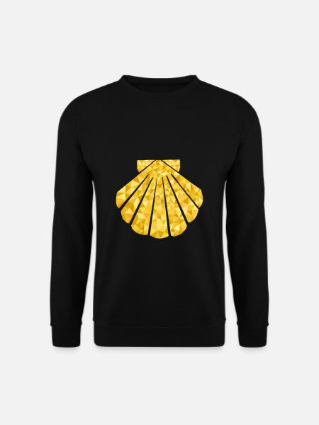 Chemise polygone au motif feston Saint-Jacques - Sweat-shirt Unisexe - noir