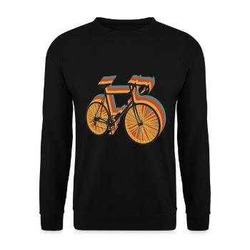 Rétro Vintage Vélo Vélo De Course Vélo de course - Sweat-shirt Unisexe - noir - Devant - Alina (178cm) & Michal (187cm)