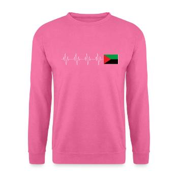 Drapeau Martinique Coeur - Sweat-shirt Unisexe - rose - Devant