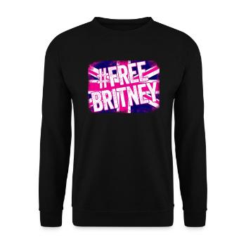 Free Britney Hashtag FreeBritney #FreeBritney - Unisex Pullover - Schwarz - Vorne - Alina (178cm) & Michal (187cm)
