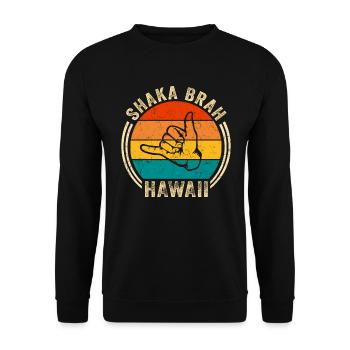 Hawaï Shirt Aloha Hang-Loose Surf Surf - Sweat-shirt Unisexe - noir - Devant - Alina (178cm) & Michal (187cm)