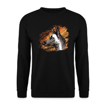 malinois de feu - Sweat-shirt Unisexe - noir - Devant - Alina (178cm) & Michal (187cm)