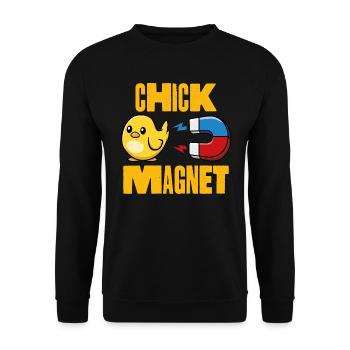 Kükenmagnet - Unisex Pullover - Schwarz - Vorne - Alina (178cm) & Michal (187cm)