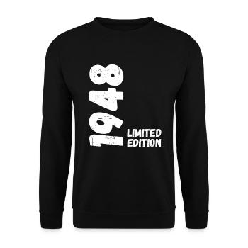 1948 Anniversaire en édition limitée - Sweat-shirt Unisexe - noir - Devant - Alina (178cm) & Michal (187cm)