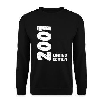 2001 Limited edition Birthday - Unisex Sweatshirt - black - Front - Alina (178cm) & Michal (187cm)