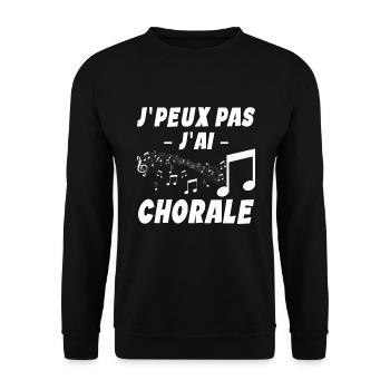 Je Peux Pas J'ai Chorale - Sweat-shirt Unisexe - noir - Devant - Alina (178cm) & Michal (187cm)