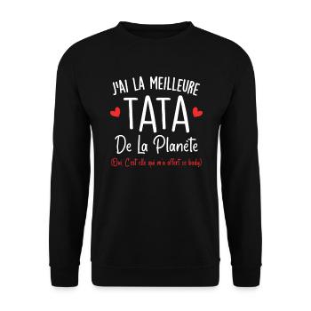 J'ai la meilleure tata de la planète - Sweat-shirt Unisexe - noir - Devant - Alina (178cm) & Michal (187cm)