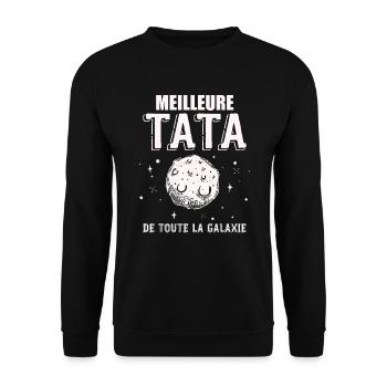 Meilleure Tata De Toute La Galaxie - Sweat-shirt Unisexe - noir - Devant - Alina (178cm) & Michal (187cm)