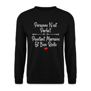 Marraine - Sweat-shirt Unisexe - noir - Devant - Alina (178cm) & Michal (187cm)