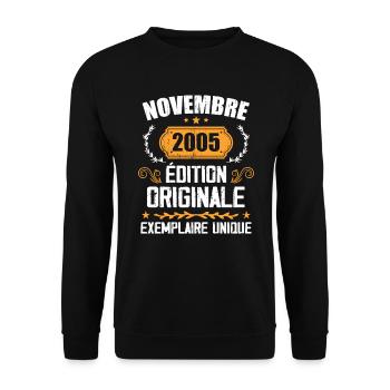 Cadeau D'anniversaire En Novembre 2005 - 2005 - Sweat-shirt Unisexe - noir - Devant - Alina (178cm) & Michal (187cm)
