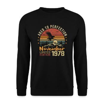 Les Légendes Sont Nées En Novembre 1978 - 1978 - Sweat-shirt Unisexe - noir - Devant - Alina (178cm) & Michal (187cm)