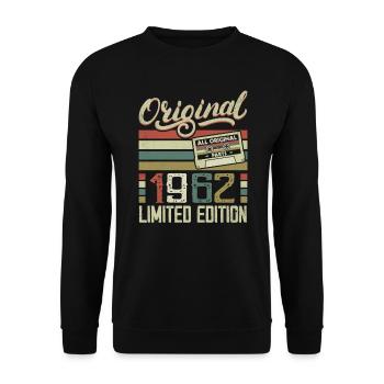 Vintage 1962 Cadeau D'anniversaire Rétro 1962 - Sweat-shirt Unisexe - noir - Devant - Alina (178cm) & Michal (187cm)