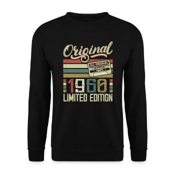 Vintage, 1960er Jahre, Retro, 1960er Jahre, Geburtstagsgeschenk - Unisex Pullover - Schwarz - Vorne - Alina (178cm) & Michal (187cm)
